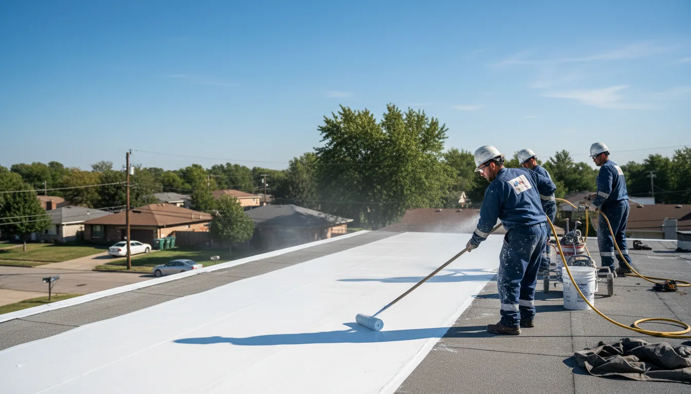 Commercial roof coating in Cleveland, TX near me